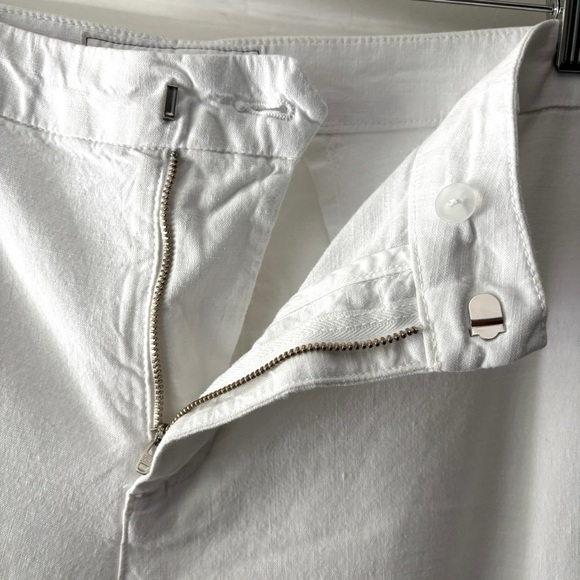 Frank & Eileen Wexford Wide Leg Pants Linen Blend White Size 8 - Picture 6 of 13